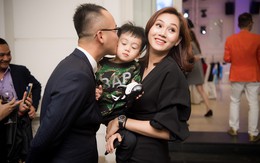 Ngọc Thạch cười hạnh phúc bên chồng đại gia và con trai