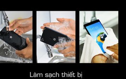 Bphone 3 có thể kháng cà phê, nước cam, canh cua và nước biển, thậm chí có thể rửa bằng xà phòng