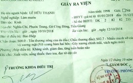 “Va” vào gậy CSGT, một người gãy xương hàm!