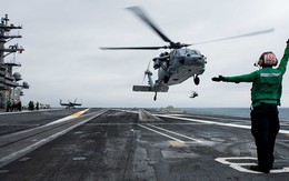 Trực thăng Hải quân Mỹ rơi khi vừa cất cánh khỏi tàu sân bay ở Thái Bình Dương