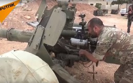 Quân đội Syria tung pháo bắn tỉa săn tăng “Rapira” MT-12 lâm trận diệt khủng bố