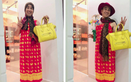 MC Quyền Linh mặc váy hoa sặc sỡ, trở thành mẫu "bất đắc dĩ" để con gái thỏa sức sáng tạo thời trang