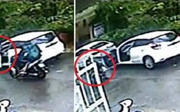 Clip: Nữ tài xế mở cửa ô tô kiểu 'giết người', gây họa cho xe máy