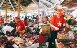 TP Huế đang rất 'nhiệt': Các tiểu thương mặc đồng phục cổ vũ ĐT Việt Nam, phủ đỏ cả chợ