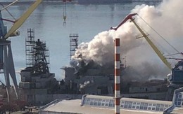 Tàu chiến Nga bốc cháy khi thả neo tại thành phố gần biên giới với Trung Quốc, Triều Tiên