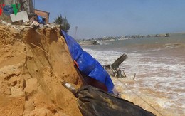 Bình Thuận: Dân lo sợ biển xâm thực làm sập nhà gây chết người
