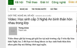 Vụ nữ sinh tự tử nghi do bị tung clip hôn bạn nam trong lớp: Xác minh trang tin đăng clip