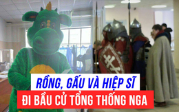 Bầu cử tổng thống Nga 2018: Kì lạ gấu, rồng, hiệp sĩ "rủ nhau" đi... bỏ phiếu