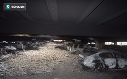 Quang cảnh cả ngàn chiếc ô tô bị cháy trơ khung trong trận hỏa hoạn ở nước Anh