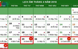 Lịch nghỉ chính thức Giỗ Tổ Hùng Vương, 30/4 và 01/5/2018