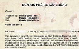 Cô gái bá đạo viết "đơn xin phép đi lấy chồng" gửi sếp