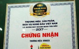 Đơn vị tôn vinh thương hiệu Vinaca từ chối trả lời về số tiền doanh nghiệp hỗ trợ