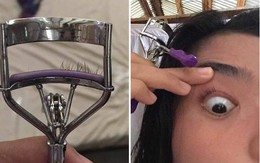 Uốn mi làm đẹp nhưng khi soi vào gương, cô gái chỉ muốn bật khóc