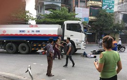 Xe bồn chở xăng va chạm với xe máy, vợ chết tại chỗ, chồng nhập viện cấp cứu