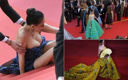 Giả vờ ngã, mặc Hoàng Bào và những "trò lố" của mỹ nhân Hoa ngữ trên thảm đỏ Cannes 2018