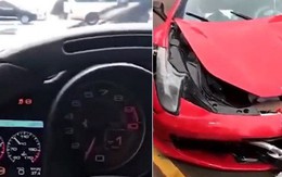 Trung Quốc: Vừa mua xe Ferrari 17 tỷ, cô gái trẻ lái ra khỏi cửa hàng được 2 giây thì đâm nát bét