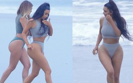 Đã là mẹ 3 con, Kim Kardashian vẫn cực bốc lửa khi khoe dáng trên bãi biển