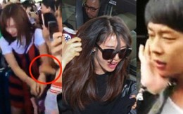 Kinh hoàng sao Hàn bị fan "quây" ở sân bay: Cuồng đến nỗi tát, sờ mó thô bạo, 2 trường hợp fan Việt sốc không kém