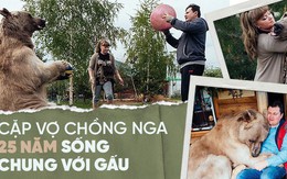Chăm sóc như con ruột, cặp vợ chồng Nga đã chung sống với chú gấu mồ côi suốt 25 năm