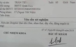 Vào Bệnh viện Quân đội 108 khám, cụ ông 85 tuổi được chỉ định siêu âm thai