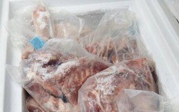 Thịt heo hết hạn sử dụng được bày bán trong siêu thị Meat Farm ở TP.HCM