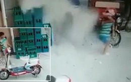 Video: Cậu bé thoát chết khỏi khối bê tông rơi trong gang tấc