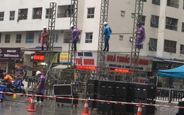 Chung cư vạn dân ở Hà Nội thuê màn hình cỡ lớn cổ vũ đội tuyển U23 Việt Nam