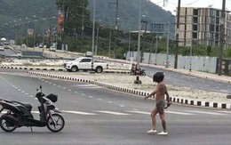 Chỉ mặc đồ lót và mang theo con dao dài 80 cm, người đàn ông gây náo loạn cả khu phố Thái Lan