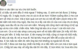 Vợ trẻ ấm ức vì chồng đi làm lương tháng 6,5 triệu bo bo giữ túi, mua cho con chiếc nôi 600 nghìn cũng tiếc