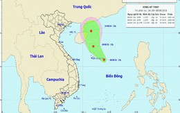 Một vùng áp thấp đang mạnh dần trên vùng biển Hoàng Sa