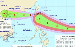 Siêu bão Mangkhut “đuổi theo” bão số 5 vào Biển Đông