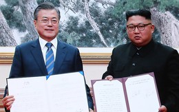 Kết thúc hội nghị thượng đỉnh liên Triều, hai nhà lãnh đạo ký tuyên bố chung