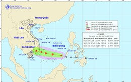 Áp thấp nhiệt đới sắp mạnh thành bão, đang hướng về Nam Bộ