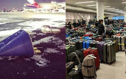Khung cảnh hỗn loạn tại sân bay JFK sau "bom bão tuyết": Hơn 6000 chuyến bay bị hủy bỏ, 2 vụ va chạm máy bay xảy ra
