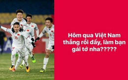 "Lợi dụng" U23 Việt Nam chiến thắng, nam sinh tỏ tình và đã thành công
