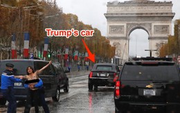 Một người biểu tình ngực trần lao tới gần xe Tổng thống Mỹ ở Paris