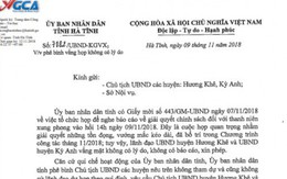 Vắng họp không lý do, 2 chủ tịch huyện ở Hà Tĩnh bị phê bình