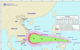 Bão sắp vào biển Đông, hướng vào Nam Trung bộ