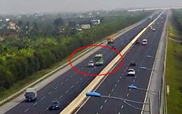 Video: Thót tim xe khách đánh lái, tránh ô tô nổ lốp dừng giữa cao tốc Hà Nội – Hải Phòng
