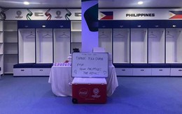Sau trận đấu đáng khen, Philippines để lại thông điệp đặc biệt ở phòng thay đồ