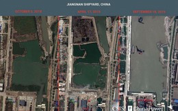 Ảnh vệ tinh tiết lộ xưởng đóng tàu sân bay Trung Quốc