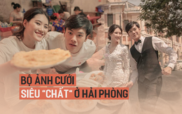 Bộ ảnh cưới siêu "chất" khiến dân đất Cảng thích thú: Đến nhà vệ sinh trong sân bay cũng "ảo"!