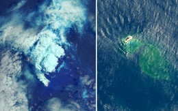 Núi lửa phun trào hình thành đảo mới ở Thái Bình Dương
