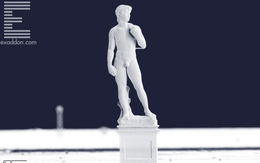 Bức tượng chàng David in 3D này chỉ cao đúng 1mm