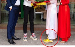 Hình ảnh trong lễ ăn hỏi gây "sốt": Đôi nam nữ bê tráp và hai đôi giày kém duyên