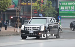 [ẢNH] Siêu xe The Beast của TT Trump cùng dàn xe đặc chủng "hầm hố" trên đường phố Hà Nội