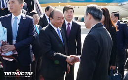 Những hình ảnh đầu tiên của Thủ tướng Nguyễn Xuân Phúc tại Trung Quốc