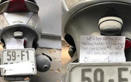 Mẩu giấy gài trên chiếc xe bám bụi, nội dung và nét chữ khiến người đọc xúc động