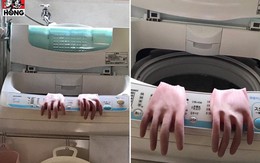 Sáng sớm vào nhà tắm, "đôi tay lạ" thò ra từ máy giặt khiến người chồng muốn khóc