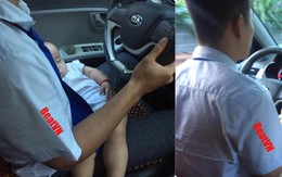 Tài xế taxi ôm con đi làm và hình ảnh đứa bé ngủ say trong lòng bố gây xúc động
